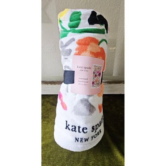 Kate Spade Oversized Wild Flower Beach Towel New With Tag - Picture 2 of 6